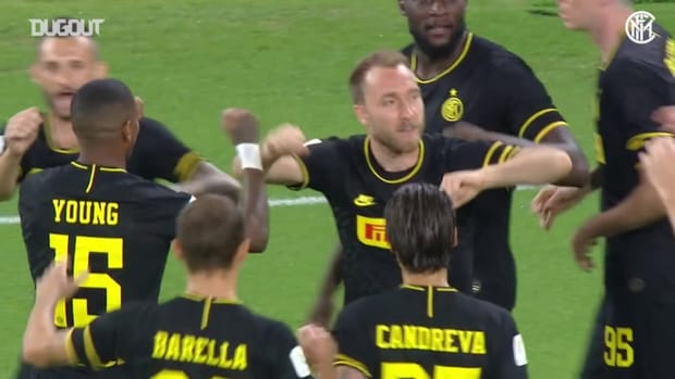 Christian Eriksen scores direct from a corner in Coppa Italia